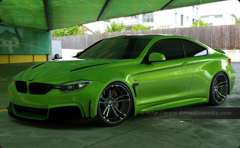 BMW F32 4 Series Coupe Wide Body in Java Green