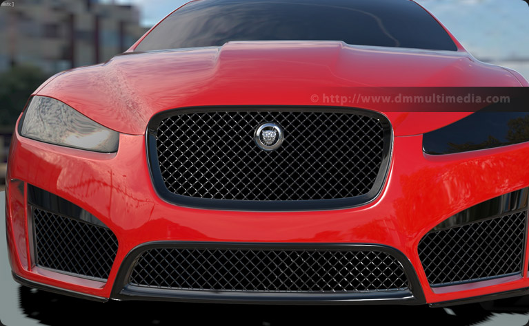 Creating the front bumper, grills and leaper badge on the Jaguar