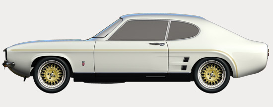 Capri RS3100 - Side Profile White