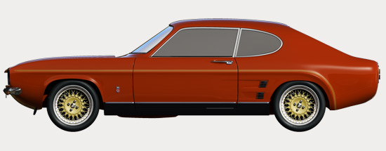Capri RS3100 - Side Profile Red