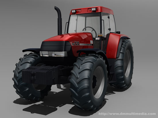 Case MX120 Maxxum Tractor - front view