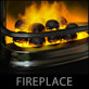 3DS Max fireplace model