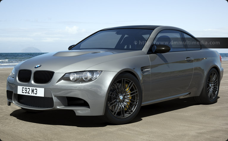 BMW E92 M3 with 18" Alloys and custom spoiler and sills