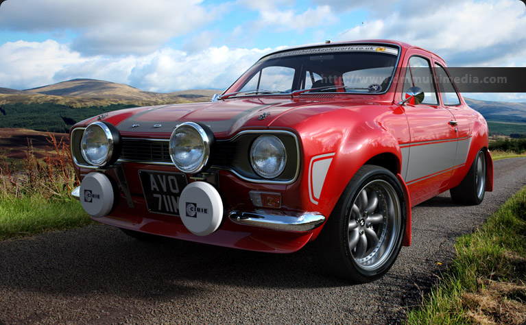 Escort MK1 RS2000 Bright Red in the Carrick Forest