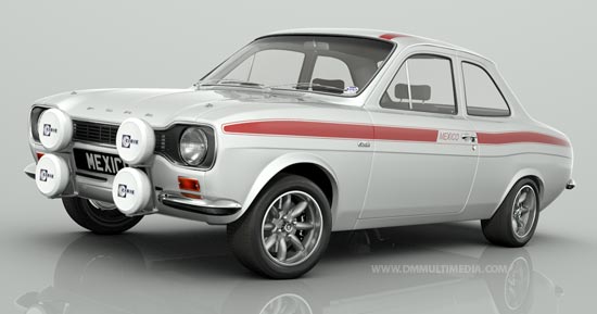 MK1 Escort RS Mexico in White with Red Stripes