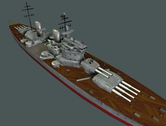 AMIGA model - HMS King George V - close up
