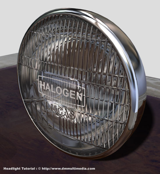 Headlight Textured in 3Ds Max