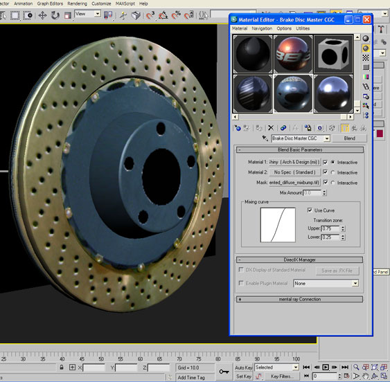 Blend Material for Brake Disc Texture
