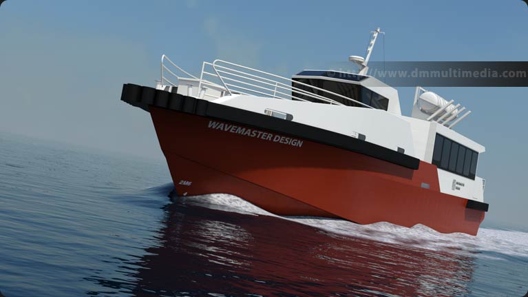 Wavemaster Design Fast Ferry - low angle shot